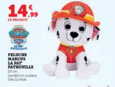 Offre: Peluche marcus la pat patrouille