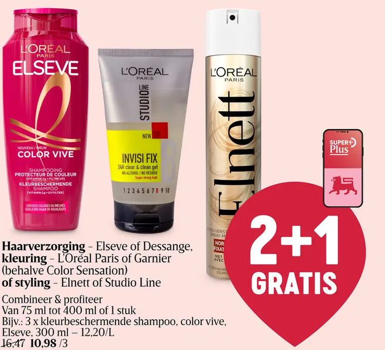 Aanbieding: Haarverzorging - Elseve of Dessange, kleuring