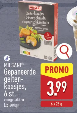 Promotie: Gepaneerde geitenkaasjes