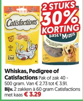 Aanbieding: Whiskas, Pedigree of Catisfactions