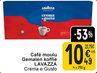 Aanbieding: Café moulu / Gemalen koffie Crema e Gusto