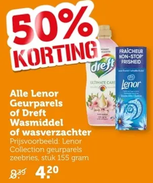 Aanbieding: Lenor Geurparels of Dreft Wasmiddel of wasverzachter