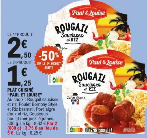 Offre: Rougail saucisse et riz