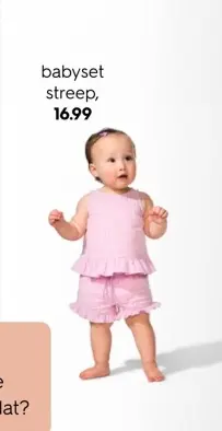 Aanbieding: babyset streep