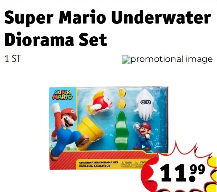 Promotie: Super Mario Underwater Diorama Set / Soda Jun