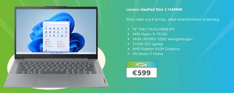 Aanbieding: Lenovo IdeaPad Slim 3 14AMN8