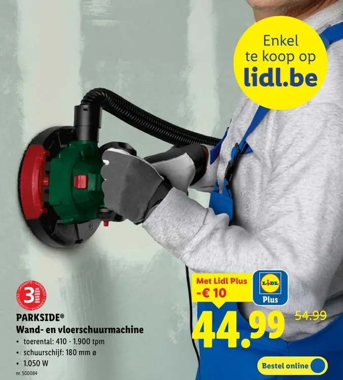 Promotie: Wand- en vloerschuurmachine