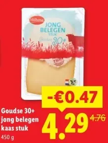 Aanbieding: Goudse 30+ jong belegen kaas stuk
