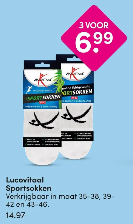 Aanbieding: Lucovitaal Sportsokken