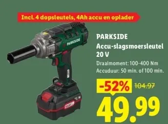 Aanbieding: Accu-slagsmoersleutel