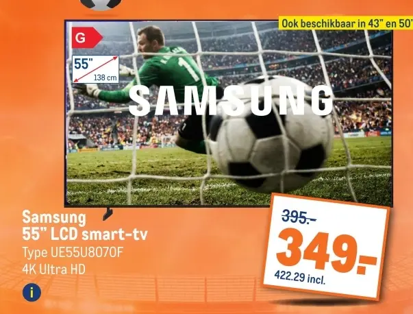 Aanbieding: 55" LCD smart-tv