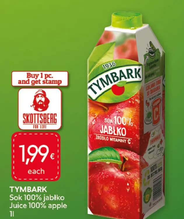 Aanbieding: Sok 100% jabłko Juice 100% apple