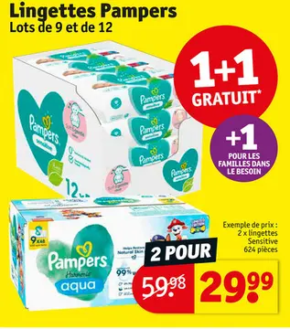 Offre: Lingettes Pampers
