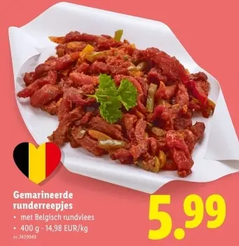 Promotie: Gemarineerde runderreepjes
