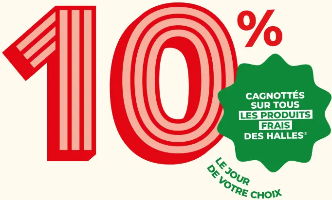 Promotie: Produits frais des halles