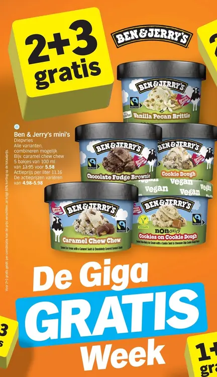 Promotie: Ben & Jerry's mini's