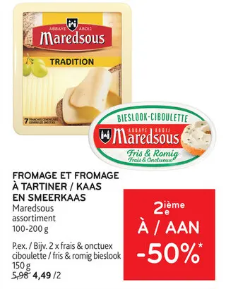 Offre: Fromage et fromage à tartiner / kaas en smeerkaas
