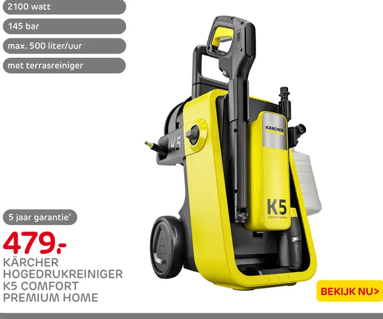 Aanbieding: Kärcher hogedrukreiniger k5 comfort premium h