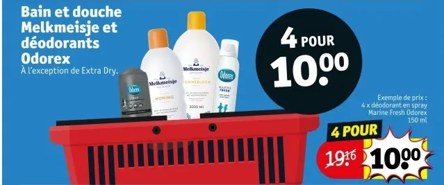 Offre: Bain et douche Melkmeisje et déodorants Odorex