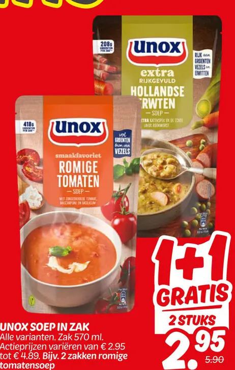 Aanbieding: Soep in zak
