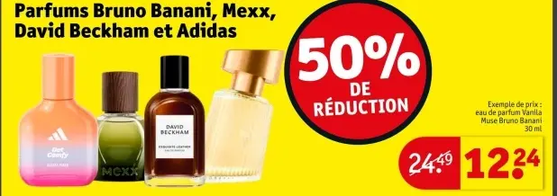 Offre: Parfums Bruno Banani, Mexx, David Beckham et Adidas