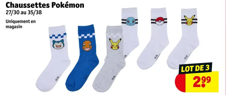 Offre: Chaussettes Pokémon