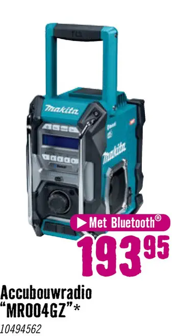 Aanbieding: Accu bouwradio XGT MR004GZ 12-40V (zonder accu)