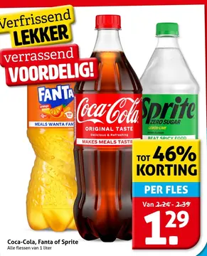 Aanbieding: Coca-Cola, Fanta of Sprite