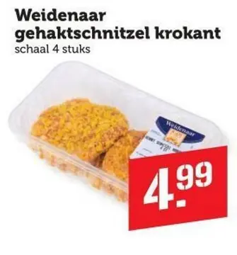 Aanbieding: Weidenaar gehakt schnitzel krokant
