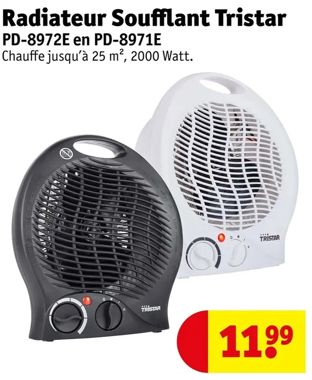 Offre: Radiateur Soufflant Tristar PD-8972E en PD-89