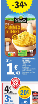 Offre: PURÉE DE POMMES DE TERRE "FLORETTE"