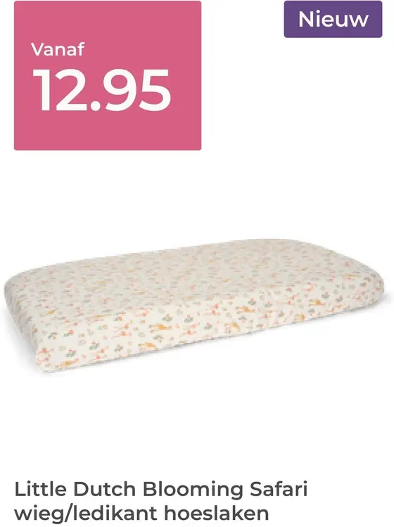 Aanbieding: Blooming Safari wieg/ledikant hoeslaken