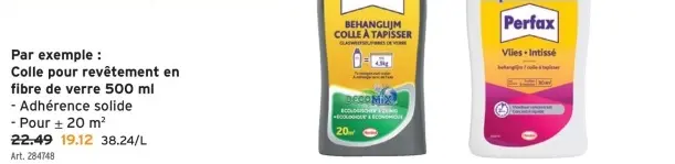 Offre: Colle pour revêtement en fibre de verre