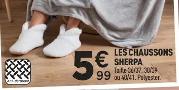 Offre: Les chaussons sherpa