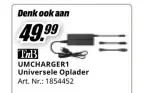 Promotie: UMCHARGER1 Universele Oplader