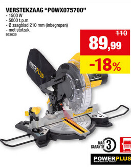 Aanbieding: Powerplus X POWX075700 verstekzaag 1500W 210mm