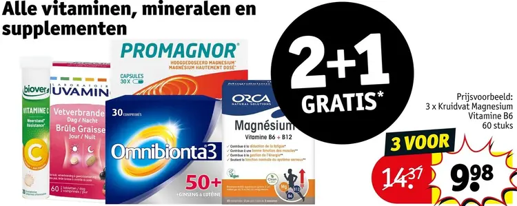 Promotie: Alle vitaminen, mineralen en supplementen