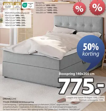 Aanbieding: TYLDA STORAGE GC50 boxspring