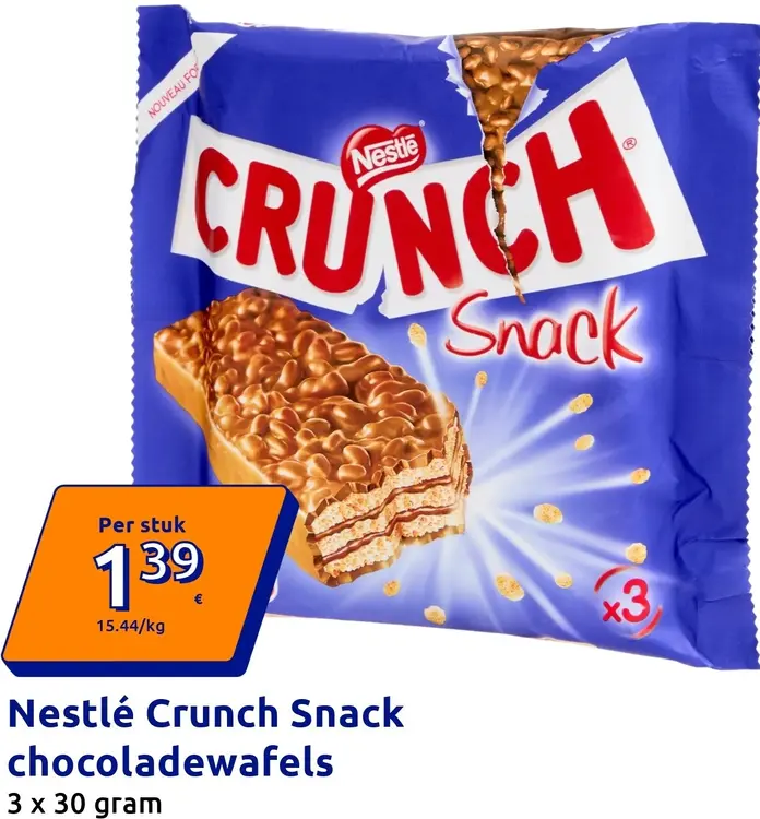 Aanbieding: Crunch Snack chocoladewafels