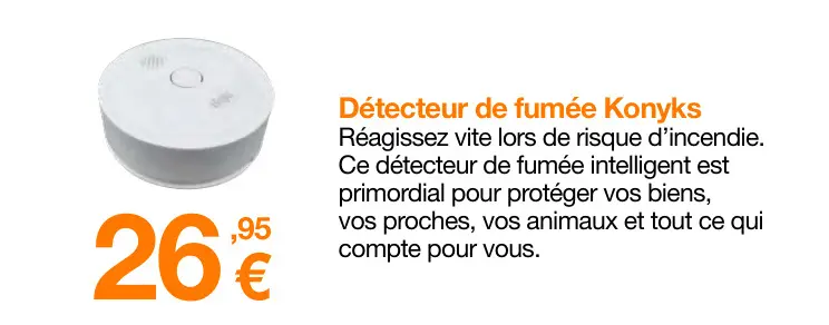 Offre: Détecteur de fumée