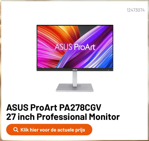 Promotie: ASUS ProArt PA278CGV 27 inch Professional Monitor