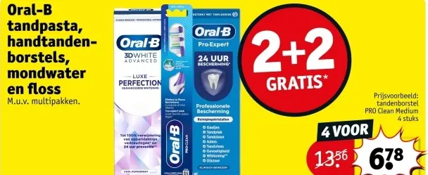 Aanbieding: Tandpasta, handtandenborstels, mondwater en floss