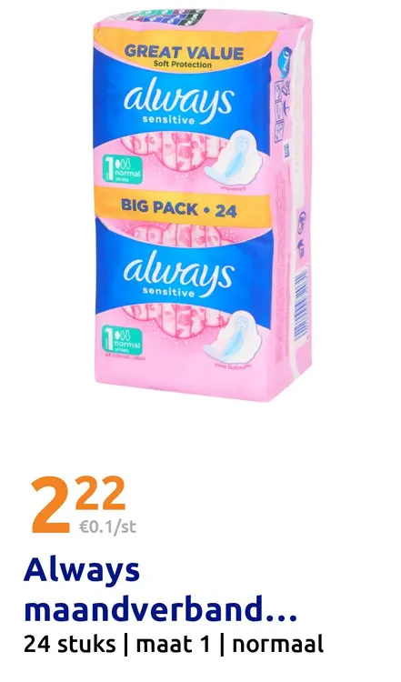 Aanbieding: Always maandverband