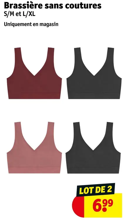 Offre: Brassière sans coutures