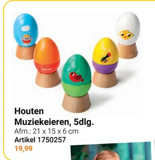Aanbieding: Houten Muziek Eieren