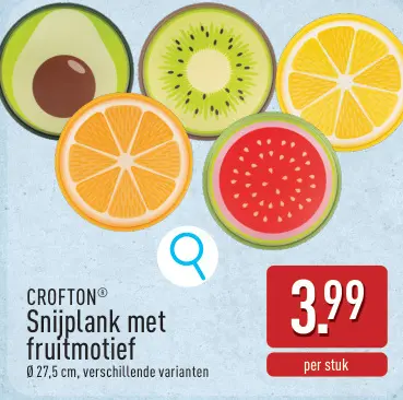 Promotie: Snijplank met fruitmotief