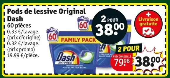 Offre: Pods de lessive Original