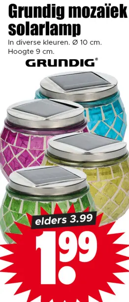 Aanbieding: mozaïek solarlamp