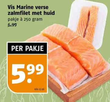 Aanbieding: Vis Marine verse zalmfilet met huid