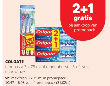 Promotie: Tandpasta of tandenborstel